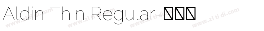 Aldin Thin Regular字体转换